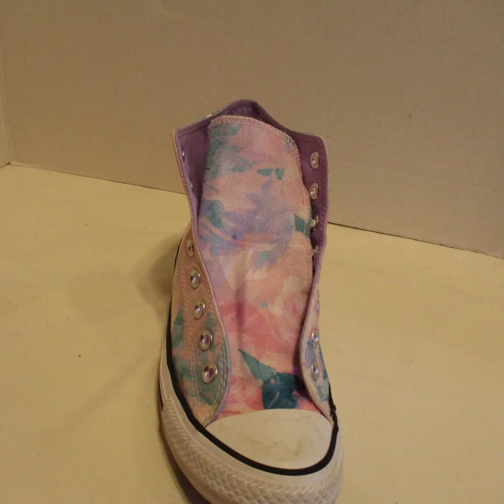 Converse Shoes Chuck Taylor Men Size 8 White Blue Pink Tie Dye Sneaker Shoes